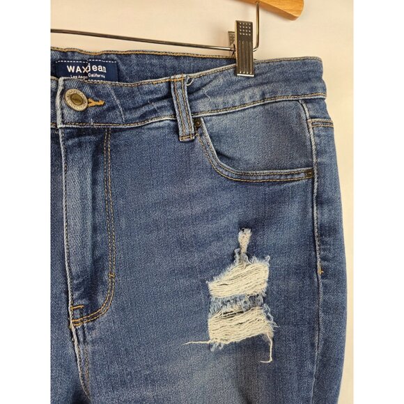 Wax Jean Women's Jeans Size 18 Skinny Distressed Denim Pants - Picture 4 of 10